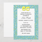 60e anniversaire Invitation Confetti (Devant / Derrière)