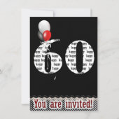 60e anniversaire Invitation de fête (Devant)