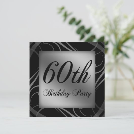 60e anniversaire Invitation de fête (Debout devant)