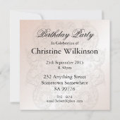 60e anniversaire invitation de fête avec marguerit (Dos)