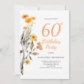 60e anniversaire Invitation de Fleurs sauvages flo (Devant)