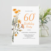 60e anniversaire Invitation de Fleurs sauvages flo (Debout devant)