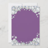 60e anniversaire Invitation Diamant violet et arge (Dos)
