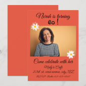 60e anniversaire Invitation élégante et dynamique (Devant / Derrière)