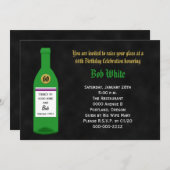 60e anniversaire Invitation fête Chalkboard (Devant / Derrière)