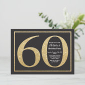 60e anniversaire Invitation Gold Parties scintilla (Debout devant)