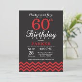 60e anniversaire Invitation Noir et Rouge (Debout devant)