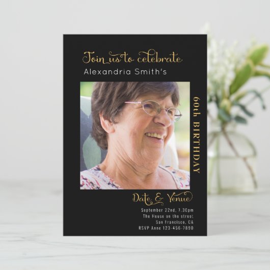 60e anniversaire Invitation noire (Debout devant)