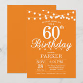 60e anniversaire Invitation Orange (Devant / Derrière)