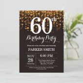 60e anniversaire Invitation Parties scintillant d' (Debout devant)