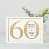 60e anniversaire Invitation Parties scintillant d' (Debout devant)