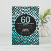 60e anniversaire Invitation Parties scintillant no (Debout devant)