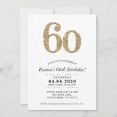60E ANNIVERSAIRE INVITATION parties scintillant or (Devant)
