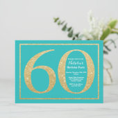 60e anniversaire Invitation Parties scintillant Tu (Debout devant)