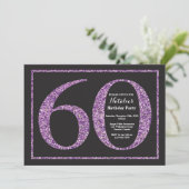 60e anniversaire Invitation Parties scintillant vi (Debout devant)
