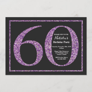 60e anniversaire Invitation Parties scintillant vi
