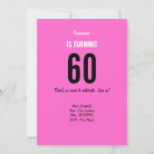 60e anniversaire Invitation - Un héros bénévole po (Dos)