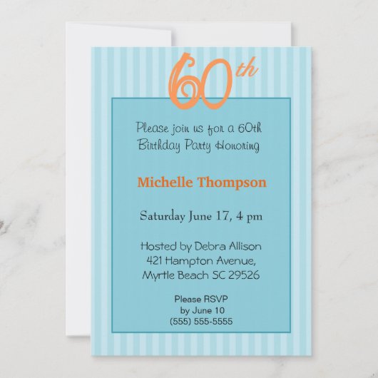 60e anniversaire Invitations (Devant)