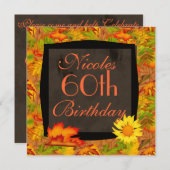 60e ANNIVERSAIRE INVITATIONS (Devant / Derrière)