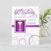 60e anniversaire Invitations à la fête - avec Mono (Debout devant)