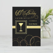 60e anniversaire Invitations à la fête - avec Mono (Debout devant)