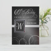 60e anniversaire Invitations à la fête - avec Mono (Debout devant)