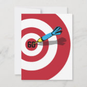 60e anniversaire Invitations - Cible Bullseye (Devant)