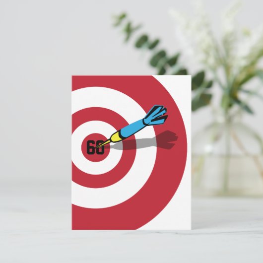 60e anniversaire Invitations - Cible Bullseye (Debout devant)