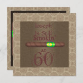 60e anniversaire Invitations de cigare (Devant / Derrière)