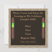 60e anniversaire Invitations de cigare (Dos)