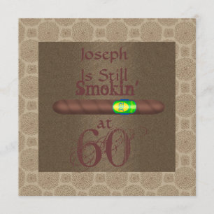 60e anniversaire Invitations de cigare