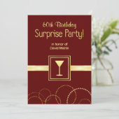 60e anniversaire Invitations de la Surprise Party (Debout devant)