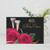 60e anniversaire Invitations personnalisées (Debout devant)