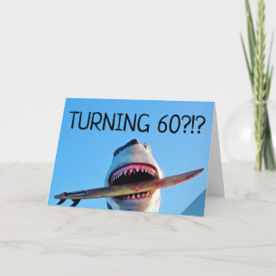 60E ANNIVERSAIRE KILLER SHARK GREETING CARTES