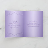 60e anniversaire Lilac Photo Carte de remerciement (Intérieur)