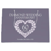 60e anniversaire mariage diamant sac cadeau photo (Devant)