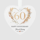 60e anniversaire Mariage Gold Diamonds Keepsaké (devant)