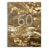 60e anniversaire Mariage livre d'hôtes Gold Elegan (Devant)