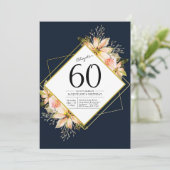 60e anniversaire Marine Blue Invitation (Debout devant)