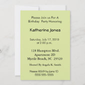 60e anniversaire Martini Party Invitation (Dos)