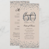 60e Anniversaire Menu du programme Merci Champagne (Devant / Derrière)