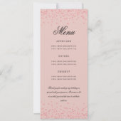 60e Anniversaire Menu du programme Merci Rose Gold (Dos)