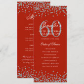 60e Anniversaire Menu du programme Merci U Silver (Devant / Derrière)