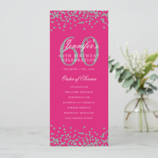 60e anniversaire Menu du programme Merci U Silver