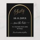 60e anniversaire noir or arc enregistrer la carte  (Devant)