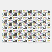 60e anniversaire Papier d'enveloppement de typogra (Devant 2)