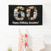 60e anniversaire Photo Collage Bannière pour grand (En situation)