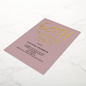 60e anniversaire Pink Party Foil Invitation (Rotation)