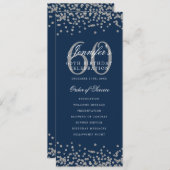 60e anniversaire Programme Argent Menu Marine Bleu (Devant / Derrière)