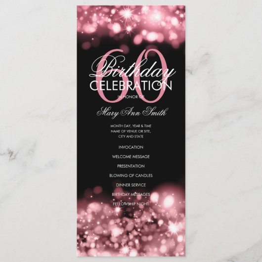 60e anniversaire Programme Glam Lights Rose Gold M (Devant)